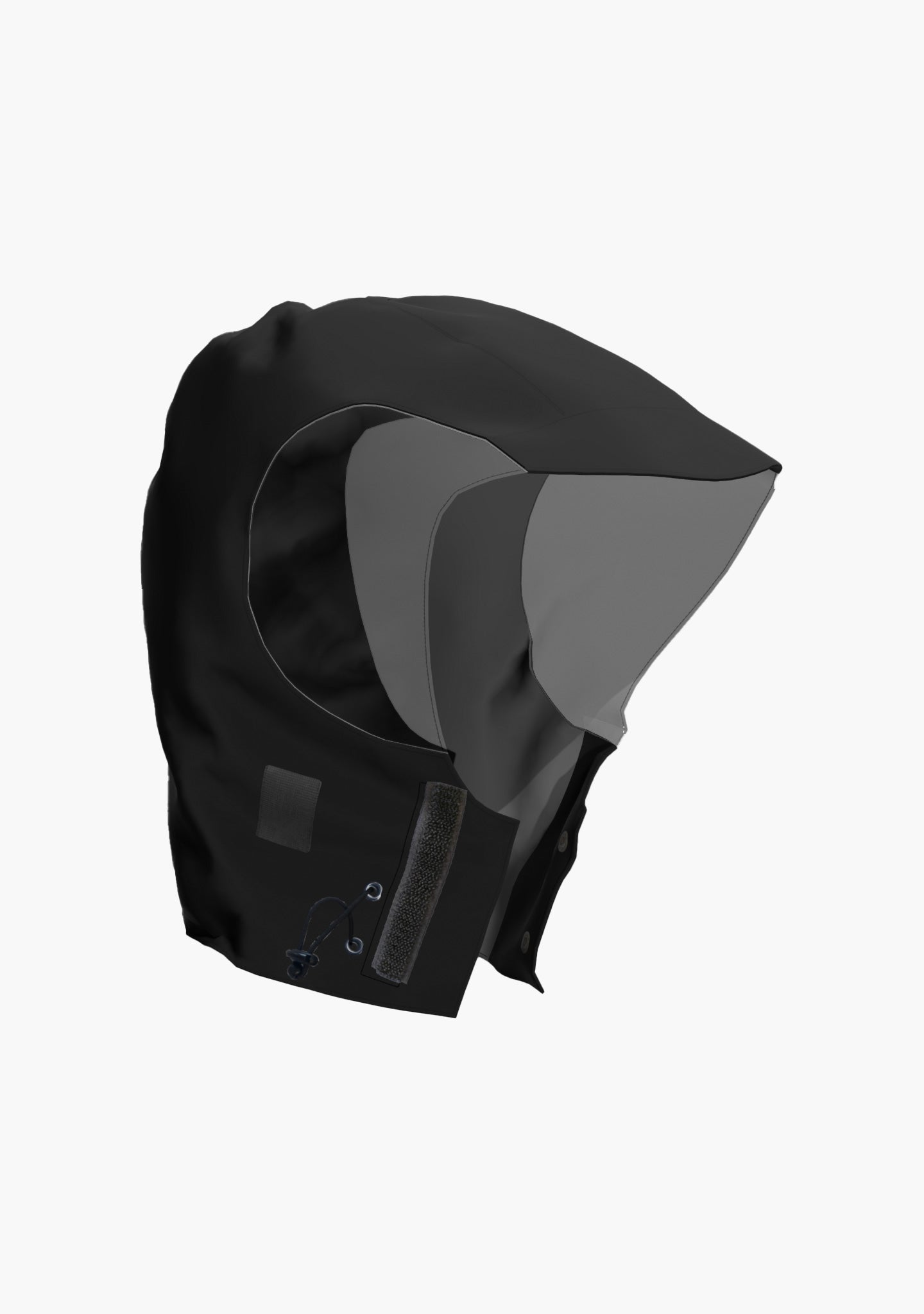 Kapuze in regulärer Größe mit seitlichen Sichtfenstern für das Arbeiten im Klettergurt am Seil für Industriekletterer in der Seilzugangstechnik