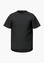 Laden Sie das Bild in den Galerie-Viewer, Leichtes, funktionales T-Shirt in anthrazit und light grey mit kleiner Brusttasche und einem Logoprint im Nacken (Ansicht front)
